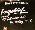 Tagebuch vom 10. Februar bis 14. März 1938. Von Karl Itzinger (1938).
