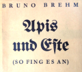 Apis und Este. Von Bruno Brehm (1931).