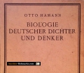 Biologie deutscher Dichter und Denker. Von Otto Hamann (1923)