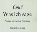 Was ich sage. Auszug aus meinen Vorträgen. Von Émile Coué (1967)