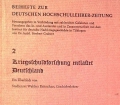 Beihefte zur Deutschen Hochschullehrer-Zeitung Nr. 2. Von Walther Reitenhart (1964)